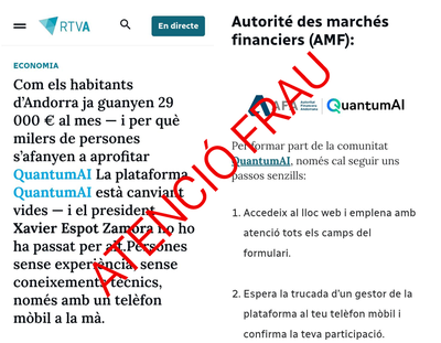 Advertència sobre QuantumAI